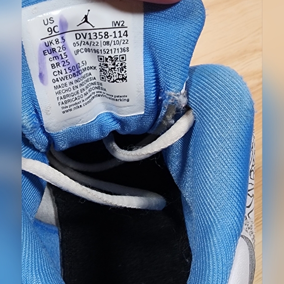 Air Jordan Dub Zero University Blue Toddler Sz 9C DV1358-114 Sneakers - Picture 8 of 11